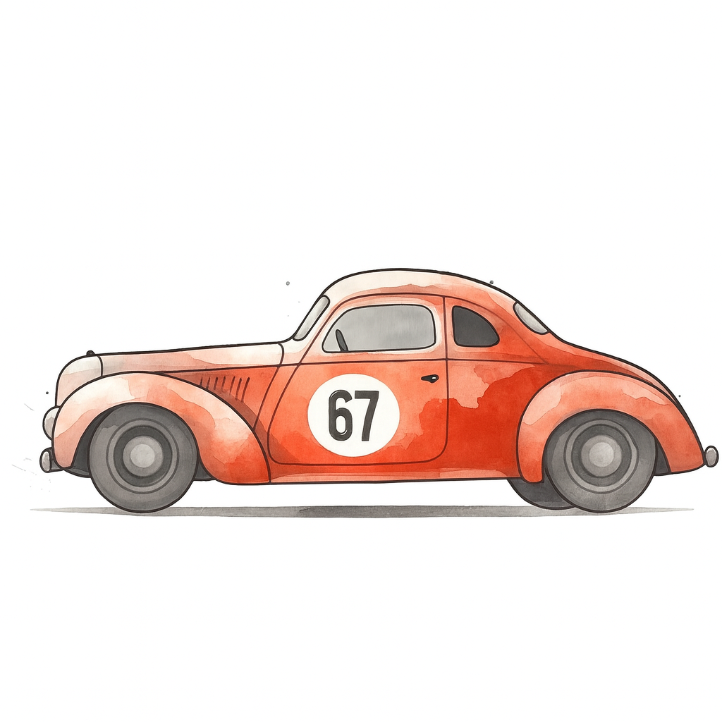 Vintage sports coupe