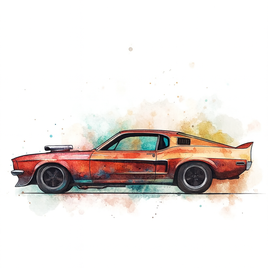 Classic american muscle car